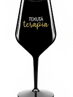 LIQUID THERAPY - čierny nerozbitný pohár na víno 470 ml