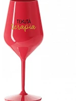 LIQUID THERAPY - červený nerozbitný pohár na víno 470 ml