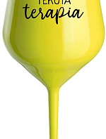 LIQUID THERAPY - žltý nerozbitný pohár na víno 470 ml