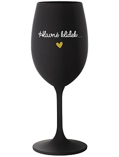 MAINLY CLASSIC... - čierny pohár na víno 350 ml