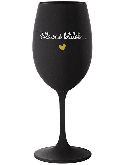 MAINLY CLASSIC... - čierny pohár na víno 350 ml