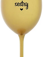KÁMOŠKY - SESTRY - zlatá sklenice na víno 350 ml