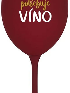 MAMA POTREBUJE VÍNO - burgundský pohár na víno 350 ml