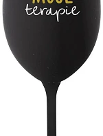 MOJE TERAPIE - černá sklenice na víno 350 ml