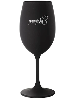 PAUZIČKA - černá sklenice na víno 350 ml