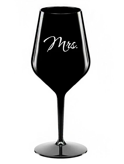 MRS. - černá nerozbitná sklenice na víno 470 ml MRS. - černá nerozbitná sklenice na víno 470 ml