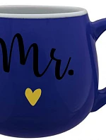 MR. - modrý keramický hrnček 300 ml