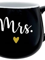 MRS. - čierny keramický hrnček 300 ml