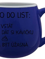 TO DO LIST: BE AMAZING - modrý keramický hrnček 300 ml