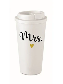 MRS. - bílý termohrnek 475 ml