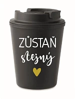 STAY THE SAME - čierny termohrnček 300 ml