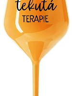MAMINČINA TEKUTÁ TERAPIE - oranžová nerozbitná sklenice na víno 470 ml