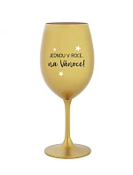 JEDEN V ROKU NA VIANOCE - zlatý pohár na víno 350 ml