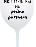 Môj partner má priateľského partnera - pohár na biele víno 350 ml
