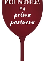 Môj partner má priateľského partnera - burgundský pohár na víno 350 ml