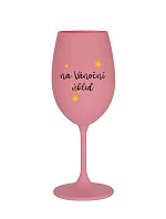 NA Vianočné pohostenie - ružový pohár na víno 350 ml