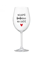 NEJLEPŠÍ BABIČCE NA SVĚTĚ - čirá sklenice na víno 350 ml