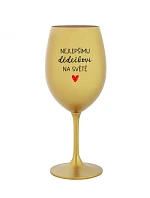 NAJLEPŠÍM DEDOM NA SVETE - zlatý pohár na víno 350 ml