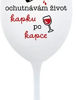 I TASTE LIFE CAP BY CAP - pohár na biele víno 350 ml