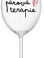 Párová terapia - číry pohár na víno 350 ml