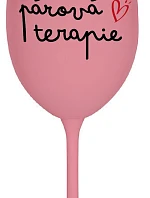 Párová terapia - ružový pohár na víno 350 ml