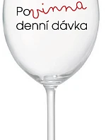 MUST HAVE DAILY GIFT - číry pohár na víno 350 ml