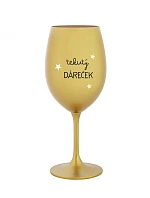 DARČEK - zlatý pohár na víno 350 ml