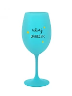 DARČEK - tyrkysový pohár na víno 350 ml
