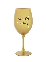 Vianočný pohár - zlatý pohár na víno 350 ml
