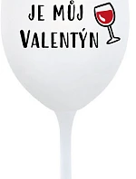 WINE IS MY VALENTINE - pohár na biele víno 350 ml