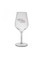PROTOŽE BÝT MASÉRKA NENÍ PRDEL - čirá nerozbitná sklenice na víno 470 ml