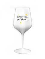 JEDEN V ROKU NA VIANOCE - biely nerozbitný pohár na víno 470 ml
