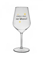 JEDEN V ROKU NA VIANOCE - číry nerozbitný pohár na víno 470 ml