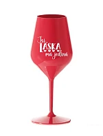 YOU ARE MY LOVE - červený nerozbitný pohár na víno 470 ml