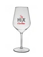 YOU ARE MY EVERYTHING - číry nerozbitný pohár na víno 470 ml