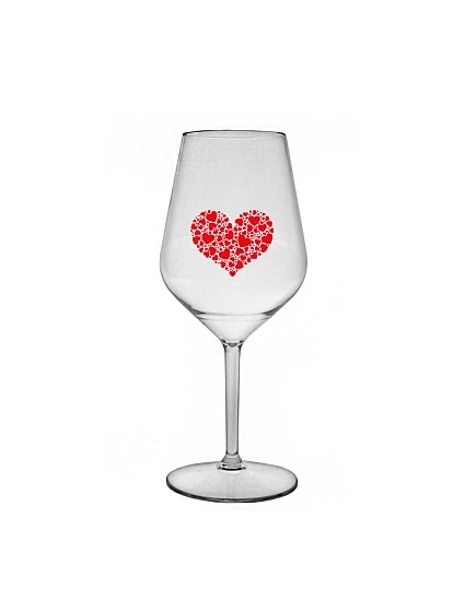 HEART - číry nerozbitný pohár na víno 470 ml