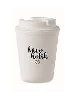 KAVOHOLIK - biely termohrnček 300 ml