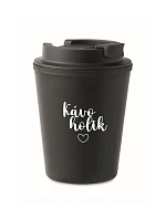 KÁVOHOLIK - čierny termohrnček 300 ml