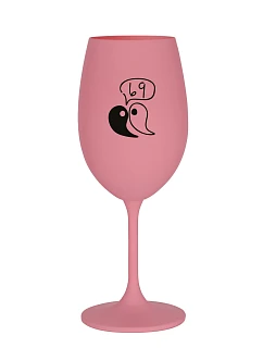 69 - ružový pohár na víno 350 ml