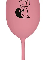69 - ružový pohár na víno 350 ml