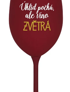 LIEČBA ČAKÁ, ALE VÍNO VYPADÁ - burgundský pohár na víno 350 ml