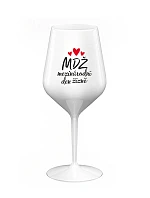 MEDZINÁRODNÝ DEŇ VÍNA - biely nerozbitný pohár na víno 470 ml