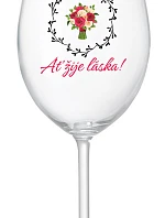 LET LOVE LIVE! - číry pohár na víno 350 ml