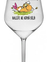 NEDÁVAJTE MI FAREBNÉ, DÁVAJTE MI IBA BIELE! - číry nerozbitný pohár na víno 470 ml