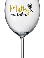 MATKY NA RUKU - číry pohár na víno 350 ml