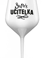 SUPER TEACHER - biely nerozbitný pohár na víno 470 ml