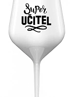 SUPER TEACHER - biely nerozbitný pohár na víno 470 ml