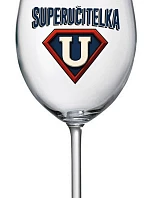SUPERUČITELKA (MARK) - číry pohár na víno 350 ml