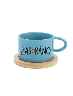 ZAS_RÁNO - modrý hrníček makronka 200 ml