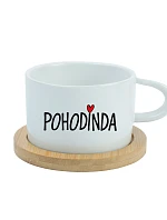 POHODINDA - biely pohár na makrónky 200 ml